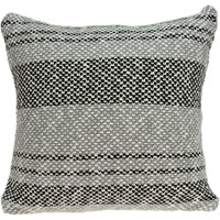 Parkland Collection Bella Transitional Grey Pillow Cover With Poly Insert