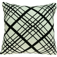 Parkland Collection Misa Transitional White Pillow Cover With Poly Insert