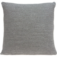Parkland Collection Paxon Transitional Grey Pillow Cover With Poly Insert