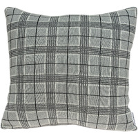Parkland Collection Qincy Transitional Grey Pillow Cover With Poly Insert