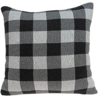 Parkland Collection Lucas Transitional Grey Pillow Cover With Poly Insert
