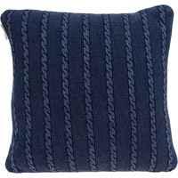 Parkland Collection Danza Transitional Blue Pillow Cover With Poly Insert