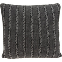 Parkland Collection Chico Transitional Charcoal Pillow Cover With Poly Insert