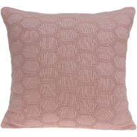 Parkland Collection Diani Transitional Pink Pillow Cover With Poly Insert