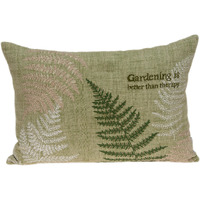 Parkland Collection Eureka Tropical Green Pillow Cover With Poly Insert