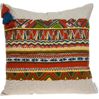 Parkland Collection Zelda Bohemian Multicolor Pillow Cover With Poly Insert