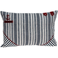 Parkland Collection Oceana Nautical Blue Pillow Cover With Poly Insert