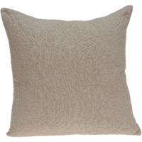 Parkland Collection Yogi Transitional Tan Pillow Cover With Poly Insert