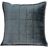 Parkland Collection Anajar Transitional Charcoal Solid Quilted Pillow Cover With Poly Insert