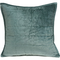 Parkland Collection Tusha Transitional Sea Foam Solid Quilted Pillow Cover With Poly Insert