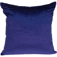 Parkland Collection Topaz Transitional Royal Blue Solid Pillow Cover With Poly Insert