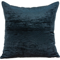 Parkland Collection Kyan Transitional Dark Blue Solid Pillow Cover With Poly Insert