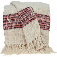 Parkland Collection Meena Transitional Multicolored Handloomed 52" x 67" Cotton Throw