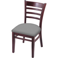 3140 18" Chair with Dark Cherry Finish and Canter Folkstone Grey Seat