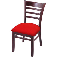 3140 18" Chair with Dark Cherry Finish and Canter Red Seat