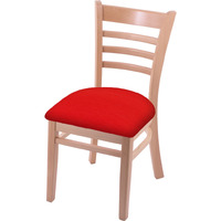 3140 18" Chair with Natural Finish and Canter Red Seat
