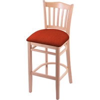 3120 30" Bar Stool with Natural Finish and Graph Poppy Seat