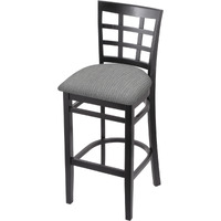 3130 25" Counter Stool with Black Finish and Graph Alpine Seat