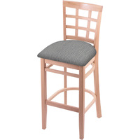 3130 30" Bar Stool with Natural Finish and Graph Alpine Seat