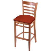 3140 25" Counter Stool with Medium Finish and Graph Poppy Seat