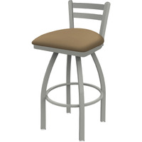 411 Jackie 25" Low Back Swivel Counter Stool with Anodized Nickel Finish and Canter Sand Seat