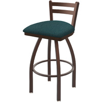 411 Jackie 25" Low Back Swivel Counter Stool with Bronze Finish and Graph Tidal Seat
