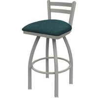 411 Jackie 30" Low Back Swivel Bar Stool with Anodized Nickel Finish and Graph Tidal Seat
