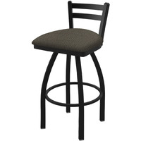 411 Jackie 30" Low Back Swivel Bar Stool with Black Wrinkle Finish and Graph Chalice Seat