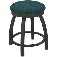 802 Misha 18" Swivel Vanity Stool with Pewter Finish and Graph Tidal Seat