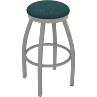 802 Misha 25" Swivel Counter Stool with Anodized Nickel Finish and Graph Tidal Seat