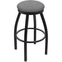 802 Misha 30" Swivel Bar Stool with Black Wrinkle Finish and Graph Alpine Seat
