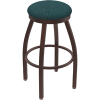 802 Misha 30" Swivel Bar Stool with Bronze Finish and Graph Tidal Seat