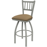 810 Contessa 25" Swivel Counter Stool with Anodized Nickel Finish and Canter Sand Seat