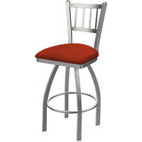810 Contessa Stainless Steel 30" Swivel Bar Stool with Graph Poppy Seat