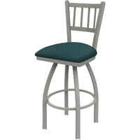 810 Contessa 36" Swivel Bar Stool with Anodized Nickel Finish and Graph Tidal Seat