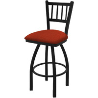 810 Contessa 36" Swivel Bar Stool with Black Wrinkle Finish and Graph Poppy Seat