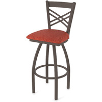 820 Catalina 25" Swivel Counter Stool with Bronze Finish and Graph Poppy Seat