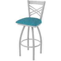 820 Catalina 30" Swivel Bar Stool with Anodized Nickel Finish and Graph Tidal Seat