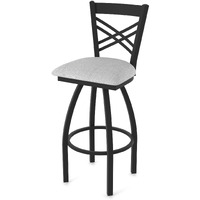 820 Catalina 30" Swivel Bar Stool with Black Wrinkle Finish and Graph Alpine Seat