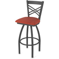820 Catalina 30" Swivel Bar Stool with Pewter Finish and Graph Poppy Seat