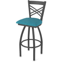 820 Catalina 30" Swivel Bar Stool with Pewter Finish and Graph Tidal Seat