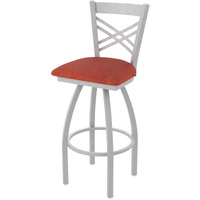 820 Catalina 36" Swivel Bar Stool with Anodized Nickel Finish and Graph Poppy Seat