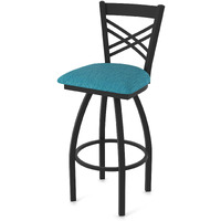 820 Catalina 36" Swivel Bar Stool with Black Wrinkle Finish and Graph Tidal Seat