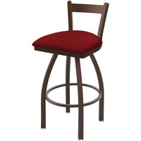 821 Catalina 25" Low Back Swivel Counter Stool with Bronze Finish and Graph Ruby Seat