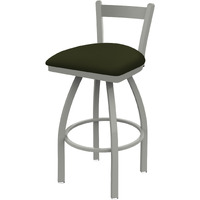821 Catalina 30" Low Back Swivel Bar Stool with Anodized Nickel Finish and Canter Pine Seat