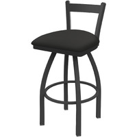 821 Catalina 30" Low Back Swivel Bar Stool with Pewter Finish and Canter Iron Seat