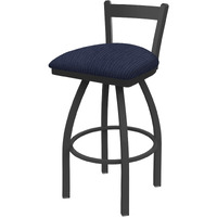 821 Catalina 30" Low Back Swivel Bar Stool with Pewter Finish and Graph Anchor Seat