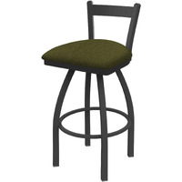 821 Catalina 30" Low Back Swivel Bar Stool with Pewter Finish and Graph Parrot Seat