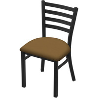 400 Jackie 18" Chair with Black Wrinkle Finish and Canter Saddle Seat