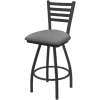 XL 410 Jackie 30" Swivel Bar Stool with Pewter Finish and Graph Alpine Seat